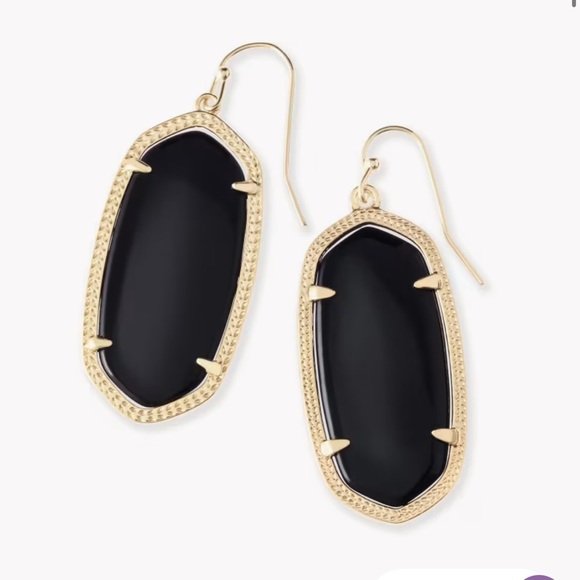 Kendra Scott Jewelry - Elle Gold Drop Earrings in NAVY Opaque Glass